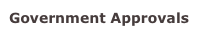 Government Approvals
